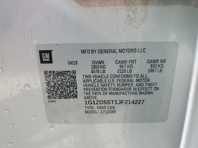 2018 CHEVROLET MALIBU LT - 1G1ZD5ST1JF214227