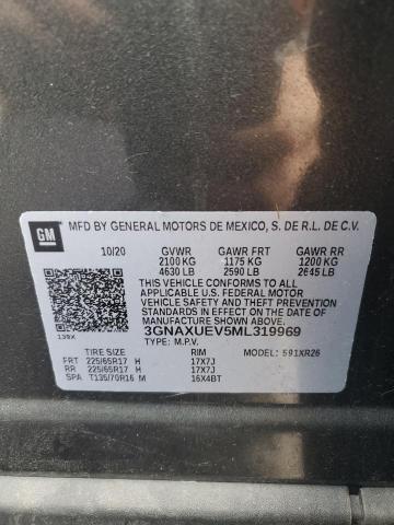 2021 Chevrolet Equinox Lt VIN: 3GNAXUEV5ML319969 Lot: 63042644