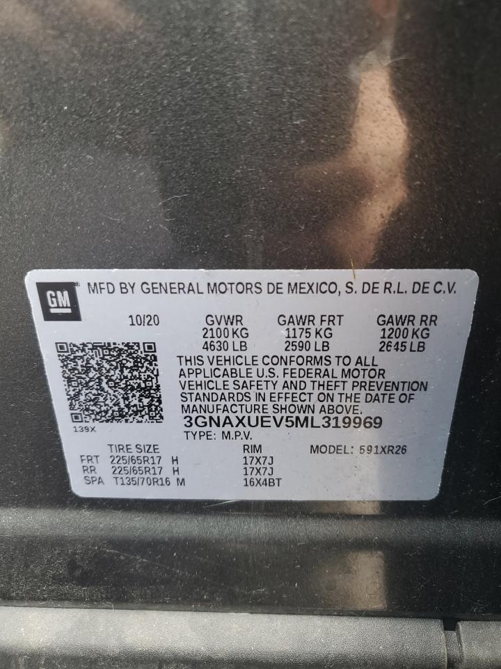 3GNAXUEV5ML319969 2021 Chevrolet Equinox Lt