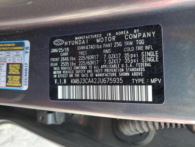 2018 HYUNDAI TUCSON SEL - KM8J3CA42JU675935