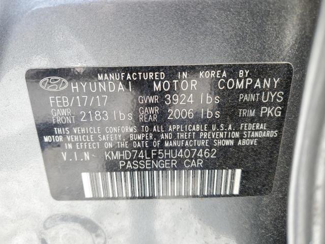 2017 HYUNDAI ELANTRA SE - KMHD74LF5HU407462