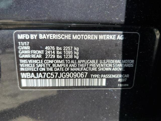 VIN WBAJA7C57JG909067 2018 BMW 5 Series, 530 XI no.12