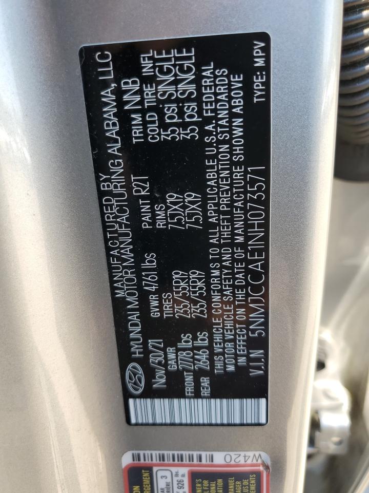 5NMJCCAE1NH073571 2022 Hyundai Tucson Sel