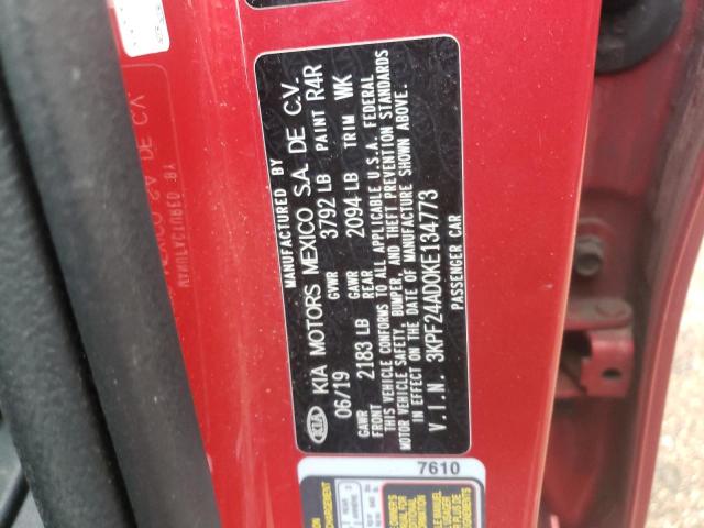 2019 KIA FORTE FE - 3KPF24AD0KE134773