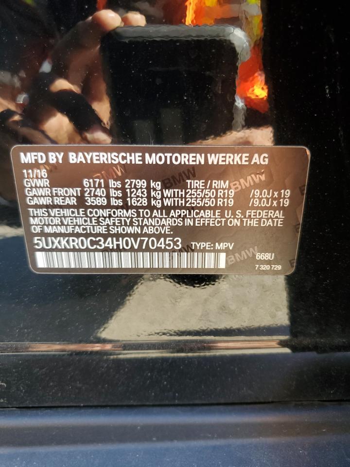 5UXKR0C34H0V70453 2017 BMW X5 xDrive35I