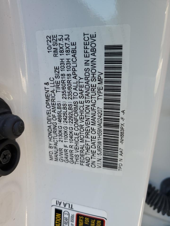 5J6RW1H59NA024207 2022 Honda Cr-V Ex