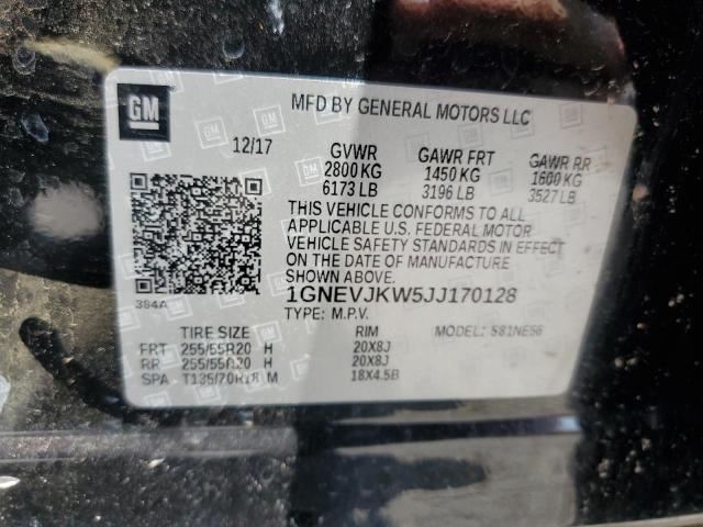 2018 Chevrolet Traverse Premier VIN: 1GNEVJKW5JJ170128 Lot: 61639874