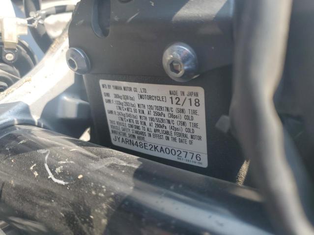 2019 YAMAHA MTN1000 JYARN48E2KA002776