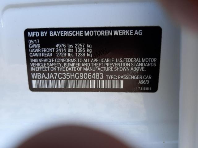 VIN WBAJA7C35HG906483 2017 BMW 5 Series, 530 XI no.12