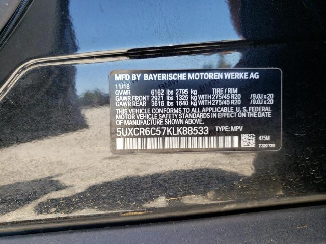 2019 BMW X5 xDrive40I VIN: 5UXCR6C57KLK88533 Lot: 61719374