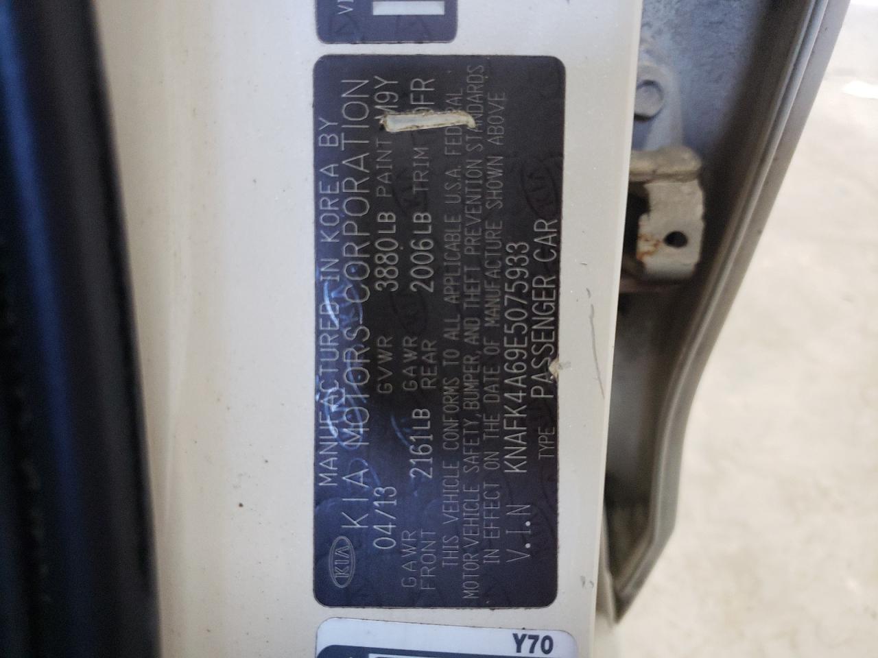 KNAFK4A69E5075933 2014 Kia Forte Lx