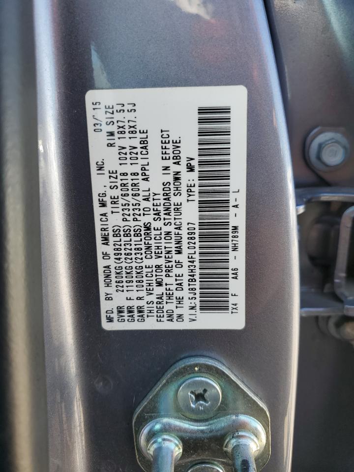 5J8TB4H34FL028907 2015 Acura Rdx