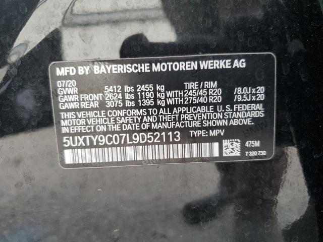 VIN 5UXTY9C07L9D52113 2018 BMW X3, Xdrivem40I no.13