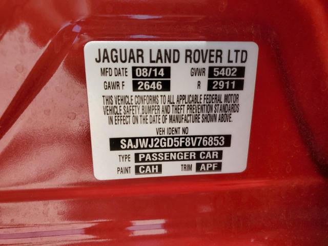 2015 Jaguar Xjl Portfolio VIN: SAJWJ2GD5F8V76853 Lot: 60734884