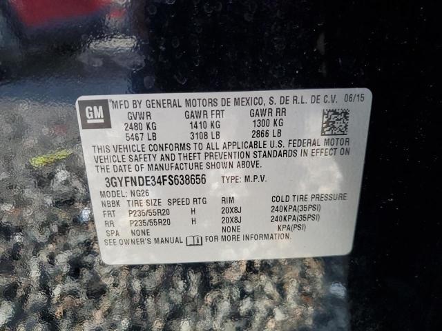 2015 Cadillac Srx Premium Collection VIN: 3GYFNDE34FS638656 Lot: 61879184