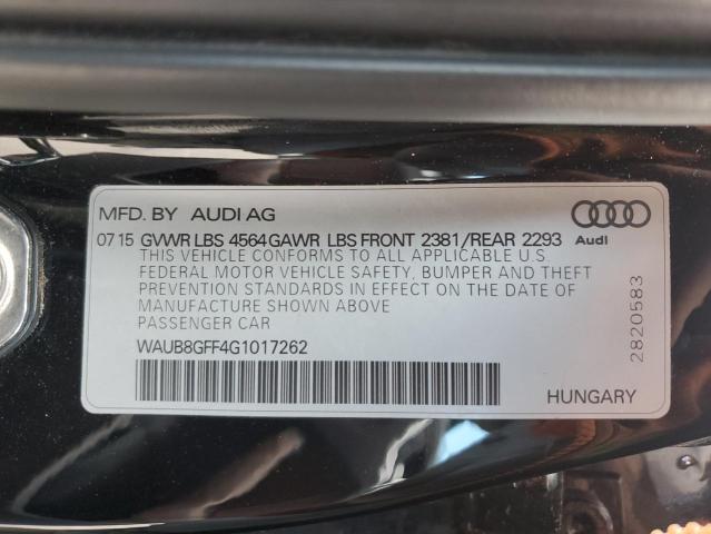 2016 Audi A3 Premium VIN: WAUB8GFF4G1017262 Lot: 60628294