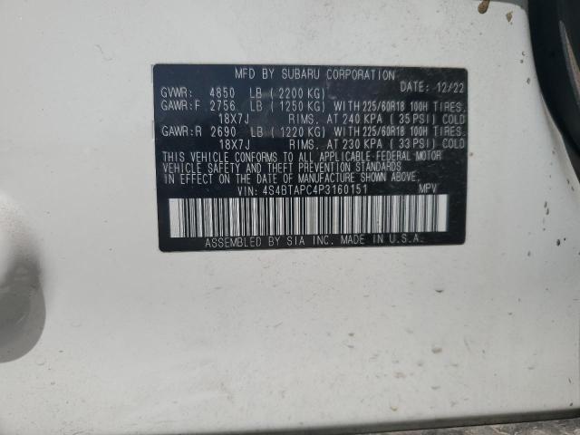 2023 SUBARU OUTBACK TO - 4S4BTAPC4P3160151