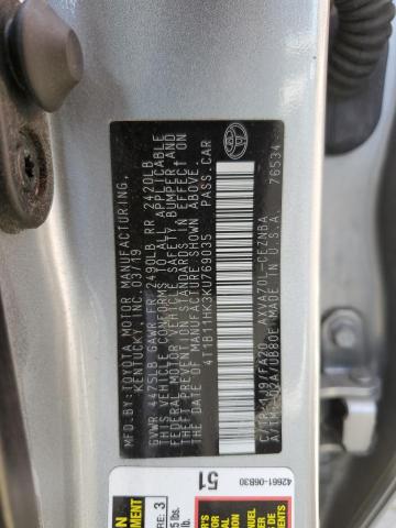 VIN 4T1B11HK3KU769035 2019 Toyota Camry, L no.12