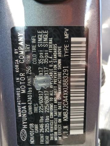 2019 Hyundai Tucson Se VIN: KM8J2CA4XKU883291 Lot: 61408404