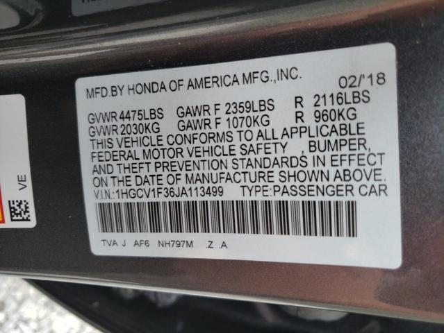 2018 HONDA ACCORD SPO - 1HGCV1F36JA113499