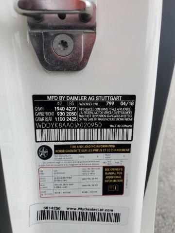 2018 MERCEDES-BENZ AMG GT C WDDYK8AA0JA020950