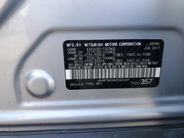 2017 Mitsubishi Outlander Sport Es VIN: JA4AP3AU4HZ062487 Lot: 61464024