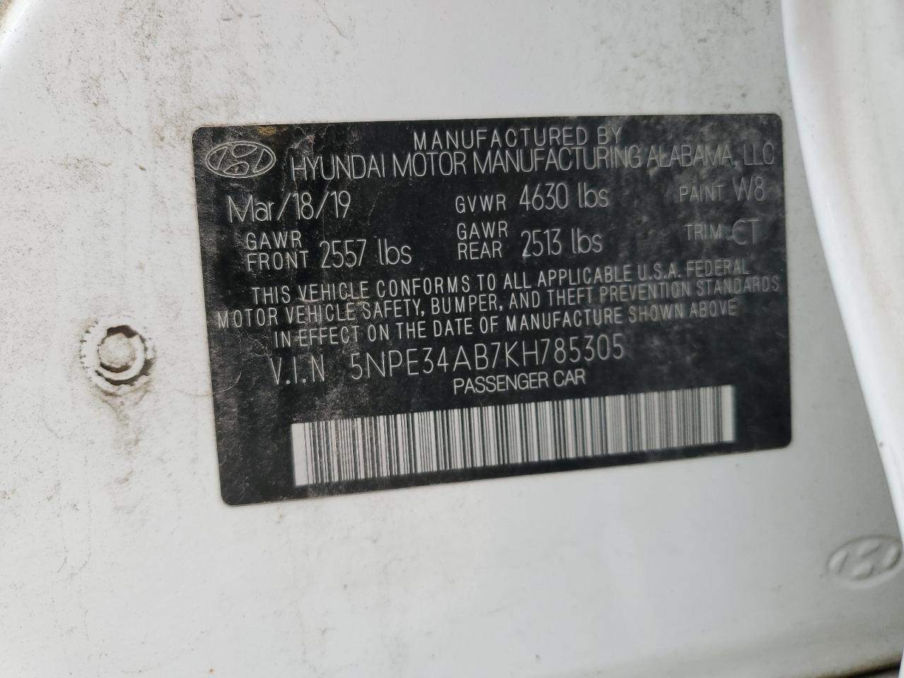 5NPE34AB7KH785305 2019 Hyundai Sonata Limited Turbo