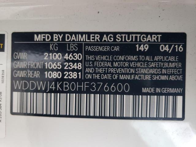 VIN WDDWJ4KB0HF376600 2017 Mercedes-Benz C-Class, 3... no.12