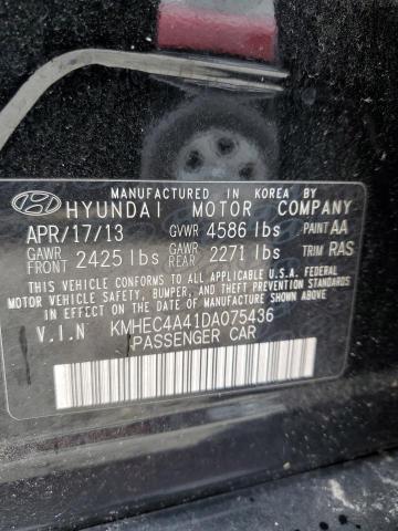 2013 Hyundai Sonata Hybrid VIN: KMHEC4A41DA075436 Lot: 62566014