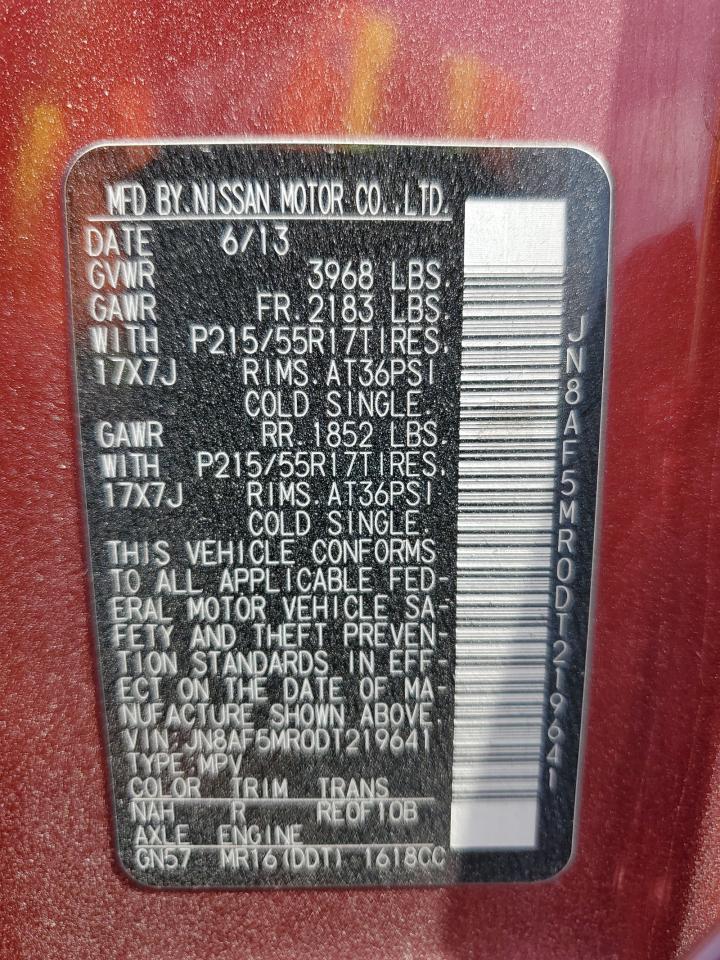 JN8AF5MR0DT219641 2013 Nissan Juke S