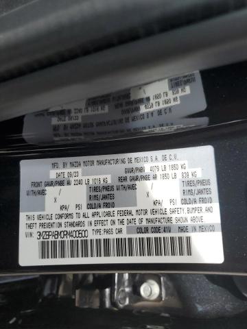 3MZBPABM0RM400500 Mazda 3 Select S  13