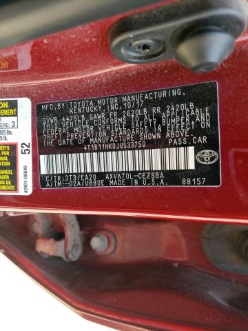 2018 TOYOTA CAMRY L - 4T1B11HK0JU533750