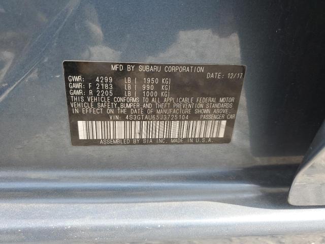 2018 Subaru Impreza Limited VIN: 4S3GTAU65J3725104 Lot: 58947354