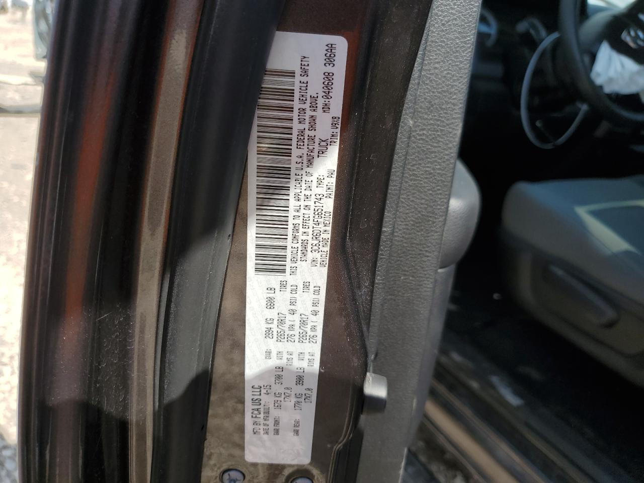 3C6JR6DT4FG651743 2015 Ram 1500 St