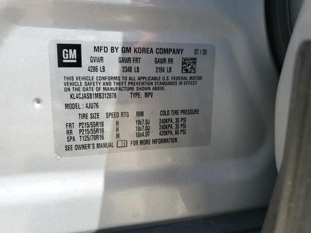 2021 Buick Encore Preferred VIN: KL4CJASB1MB312878 Lot: 62250324