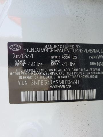2021 Hyundai Sonata Se VIN: 5NPEG4JA9MH108741 Lot: 61746554