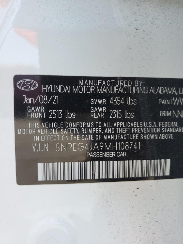5NPEG4JA9MH108741 2021 Hyundai Sonata Se