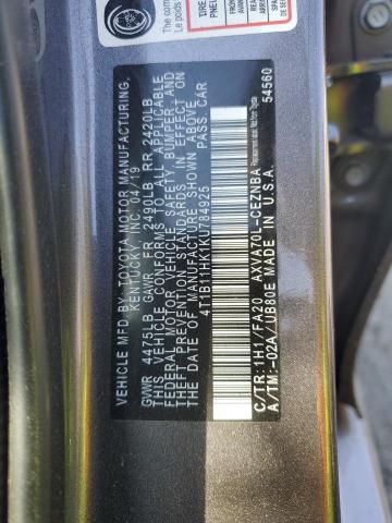 VIN 4T1B11HK1KU784925 2019 Toyota Camry, L no.13