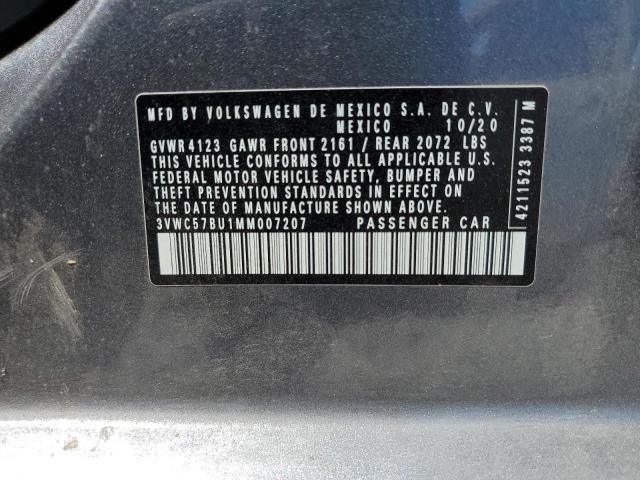 2021 Volkswagen Jetta S VIN: 3VWC57BU1MM007207 Lot: 62846084