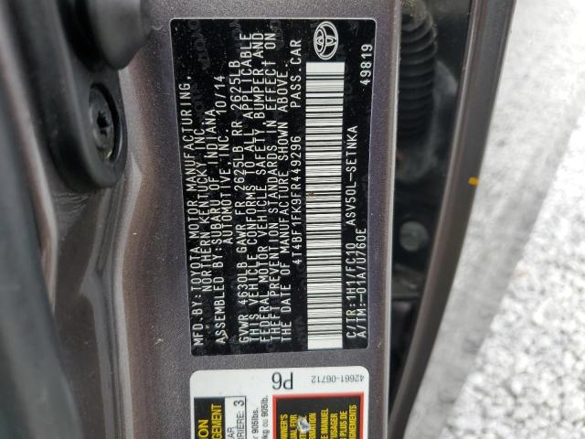 VIN 4T4BF1FK9FR449296 2015 Toyota Camry, LE no.13