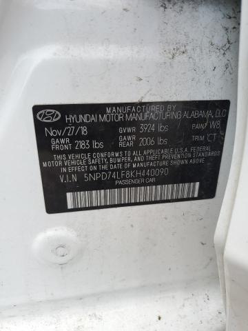 2019 HYUNDAI ELANTRA SE - 5NPD74LF8KH440090
