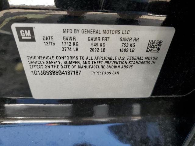 2016 CHEVROLET SONIC RS 1G1JG6SB5G4137187
