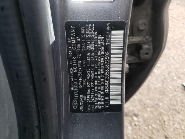 2008 Hyundai Tucson Gls VIN: KM8JM12B58U872509 Lot: 60521324