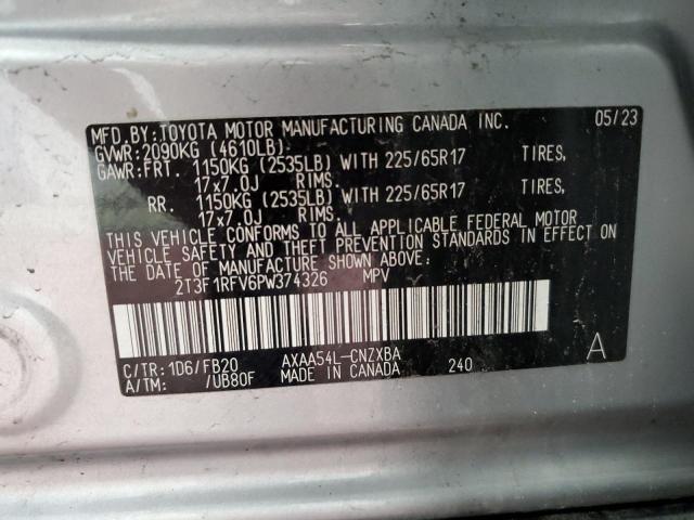 2023 TOYOTA RAV4 LE - 2T3F1RFV6PW374326