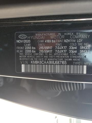 2021 HYUNDAI KONA SEL P - KM8K6CAA9MU687165