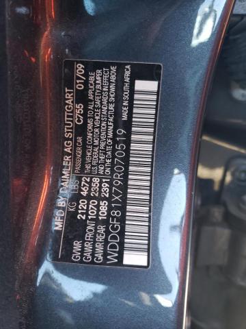 2009 Mercedes-Benz C 300 4Matic VIN: WDDGF81X79R070519 Lot: 61201914