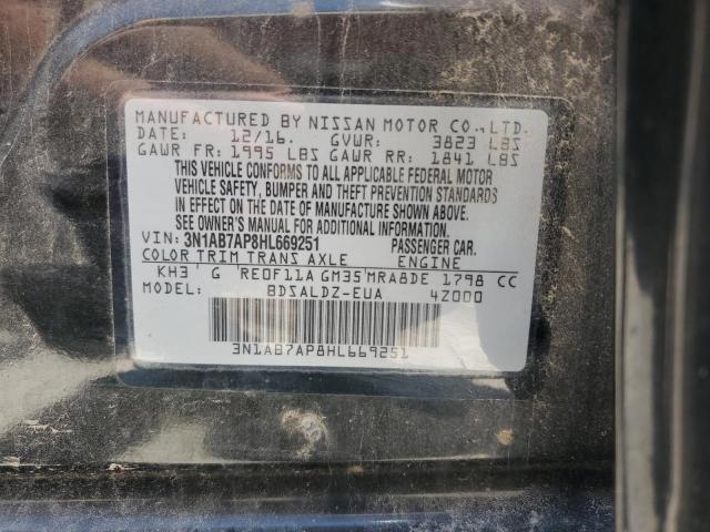 2017 Nissan Sentra S VIN: 3N1AB7AP8HL669251 Lot: 61157544