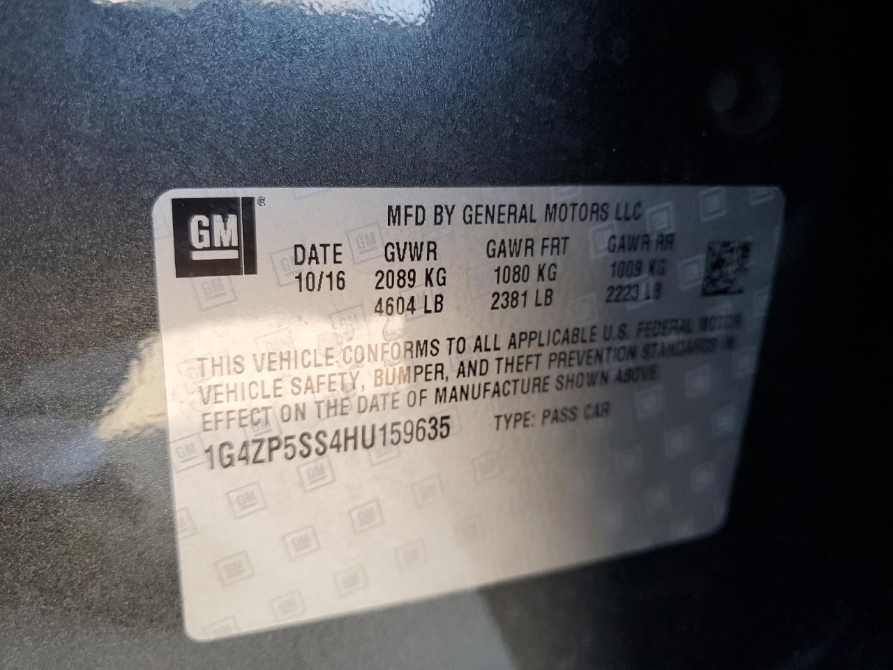 1G4ZP5SS4HU159635 2017 Buick Lacrosse Essence