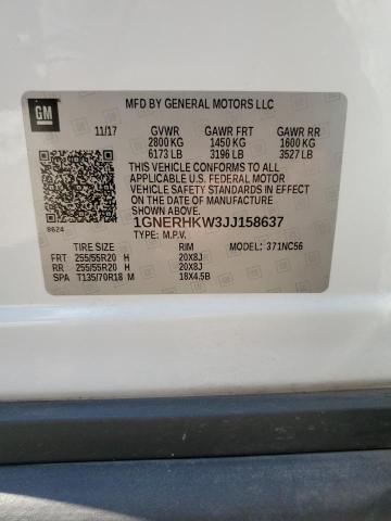 2018 CHEVROLET TRAVERSE L - 1GNERHKW3JJ158637