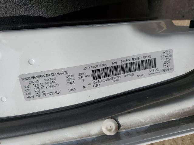 2019 DODGE GRAND CARA - 2C4RDGEG3KR677689